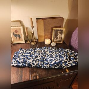 Vintage Cotton Blue and White Floral Dress